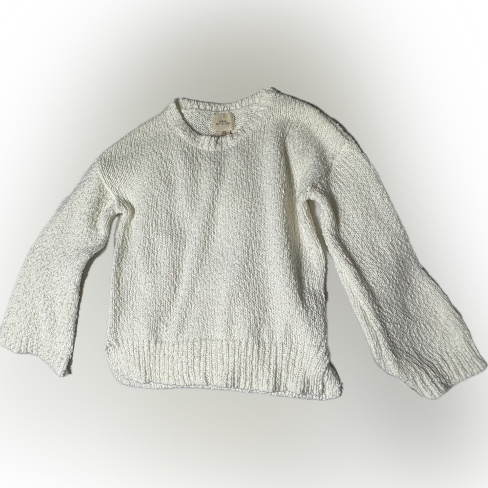 URBAN OUTFITTERS Chunky Knit Sweater | Cream Textured Knit | XS
